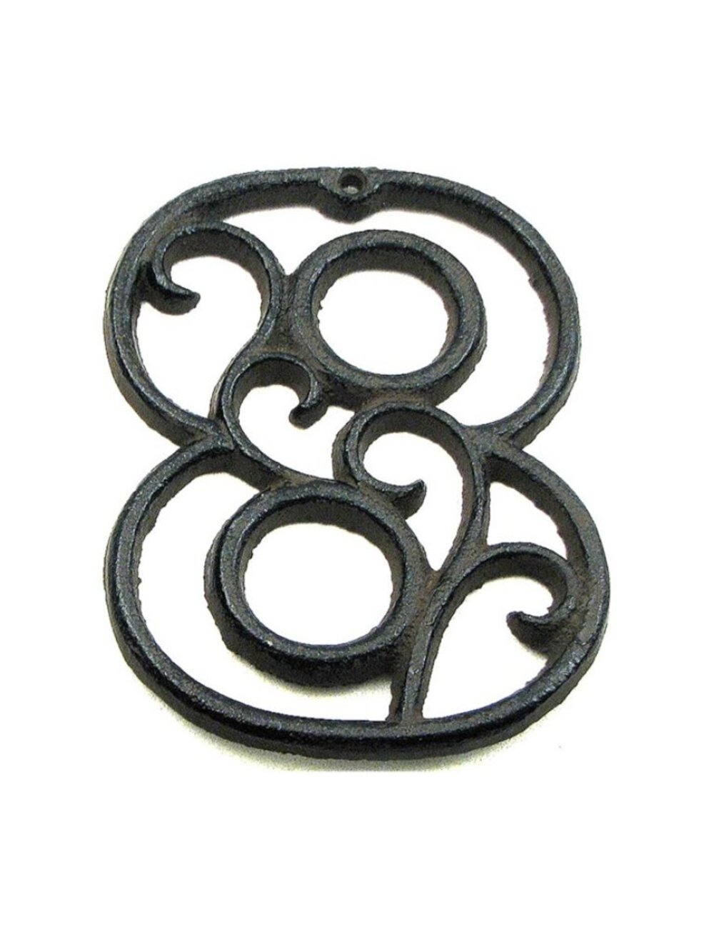 "8" (Eight) House Address Number Ornate Cast Iron Filigree 4 5/8" tall 0558-8